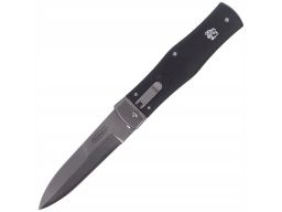 Nóż sprężynowy mikov predator stonewash abs black