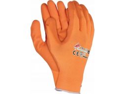 Rękawice robocze nitrylowe dragon fluo orange 9/l