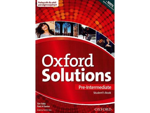 Oxford solutions pre-intermediate podręcznik 2018