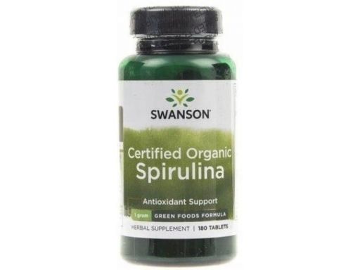 Swanson spirulina organic 500mg 180 tabl.