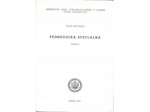 Sękowska pedagogika specjalna część ii s11