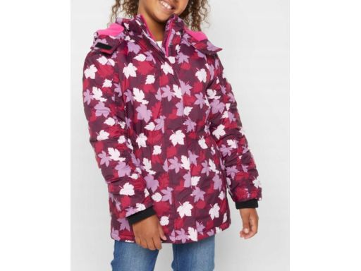 B.P.C dziecięca kurtka zimowa fioletowa w kolorowe liście ^164/170