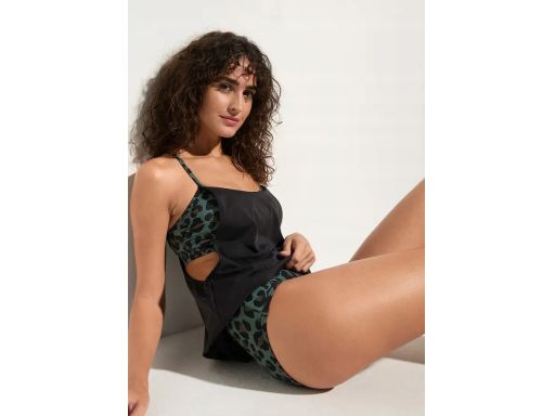 B.P.C tankini 2w1 z wbudowanym topem w cętki 48.