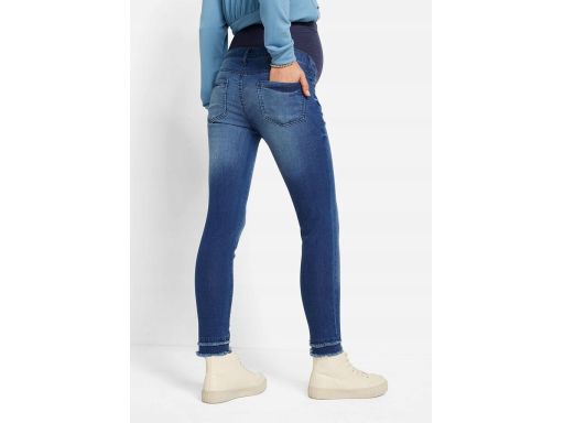 AE3618 spodnie ciążowe jeans 7/8 postrzępione r.52