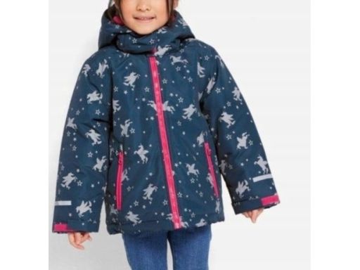B.P.C dziewczęca kurtka ocieplana z kapturem w jednorożce ^140/146
