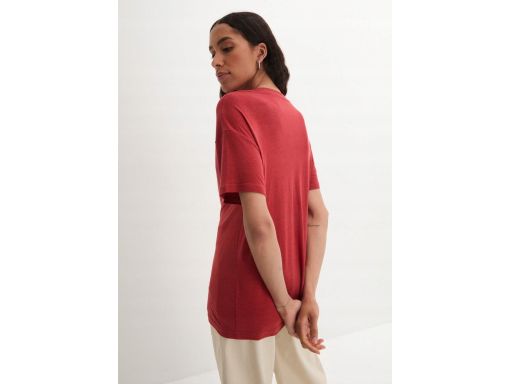 B.P.C t-shirt z lnem ceglany 36/38.