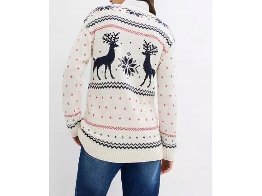 B.P.C sweter świąteczny we wzory 52/54.