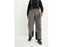 B.P.C szare spodnie funkcyjne ocieplane z szelkami narciarskie ^46