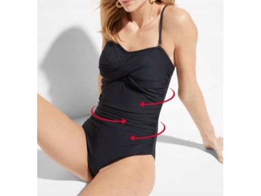 B.P.C kostium jednoczęściowy marszczony czarny 36.