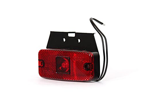 224Z W46 Światło Obrysowe L/P, Czerwony, Led, 12/24V (Z Zawiasem)