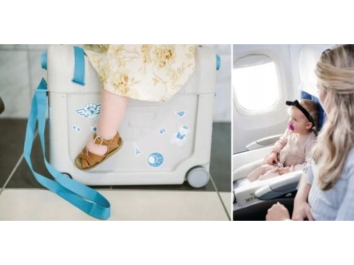 Stokke Walizka beżowa twarda kabinowa tworzywo sztuczne JetKids 20 l