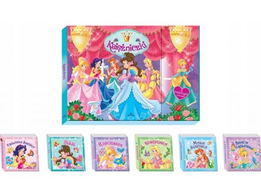 Księżniczki bajki dzieci kolorowe twarde 6 książek
