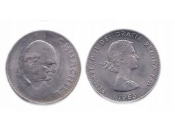 Antyk - moneta 1 crown 1965 - w. churchill