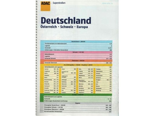 Adac atlas niemiec szwajcaria europa niemcy 19/20