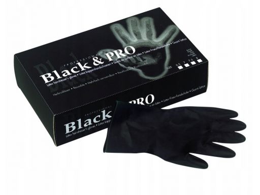 Rękawiczki lateksowe black 's' nie nitrylowe 20szt