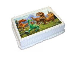 Bardzo gruby opłatek na tort dobry dinozaur a4