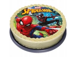 Bardzo gruby opłatek na tort spider-man duży 20 cm