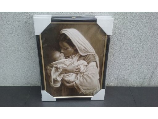Obraz matka boska z dzieciątkiem madonna grawer