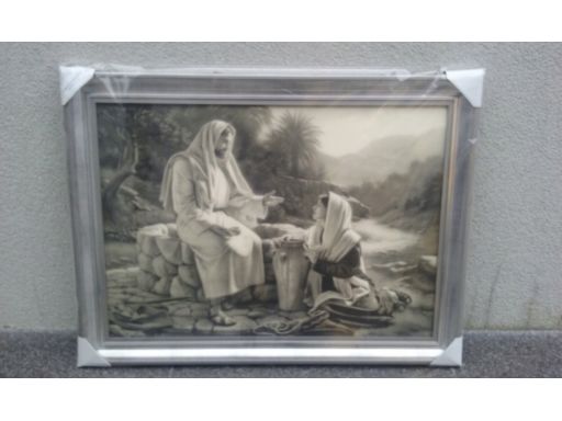 Obraz jezus u studni unikat duży unikat